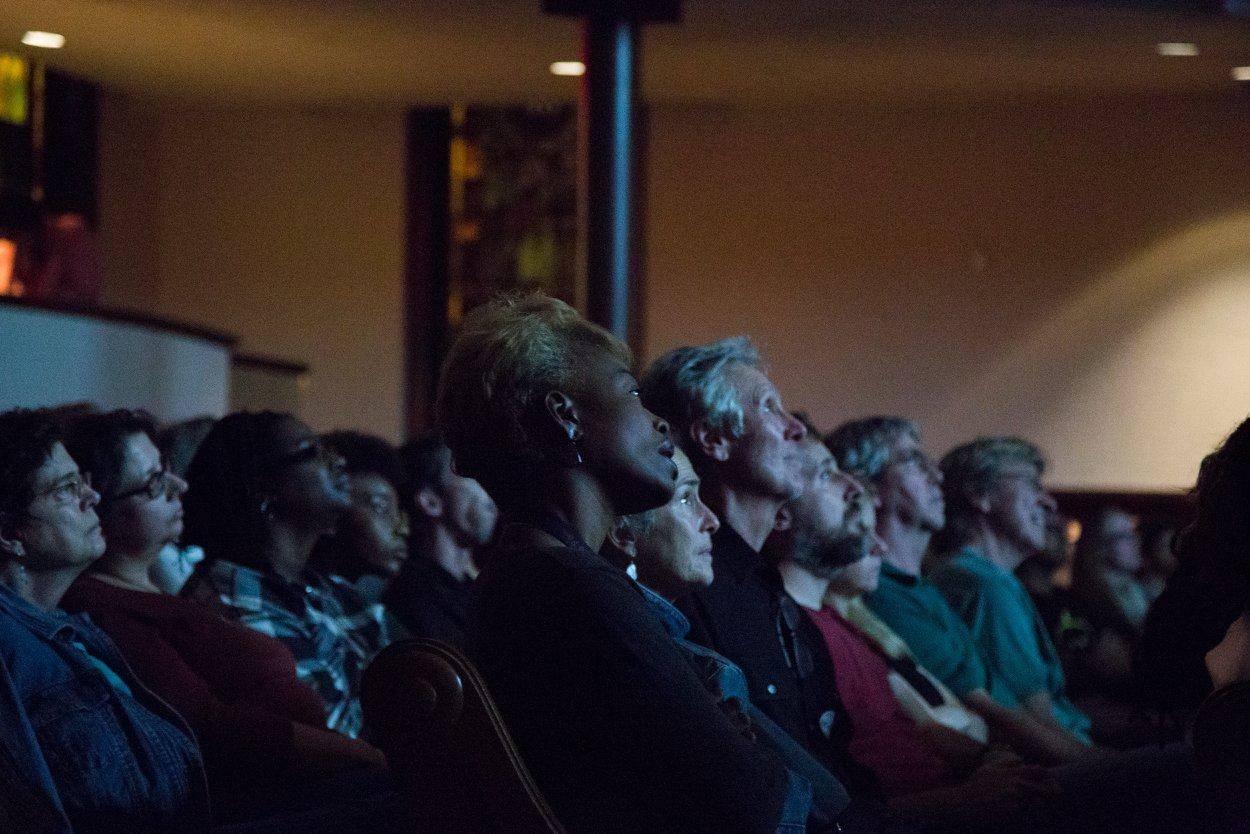 crowd in theater